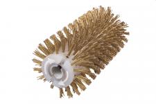 Брашировальная щетка валик Д130х250мм, ворс корд сталь латун. жгут d0,30